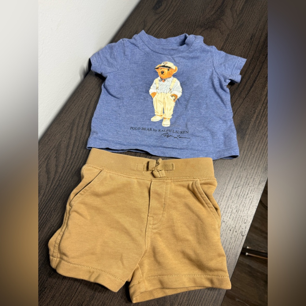 Ralph Lauren Tan Baby Outfit
